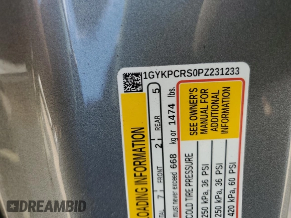 2023 Cadillac XT6 FWD Premium Luxury with VIN 1GYKPCRS0PZ231233, listed as a Copart auction lot 73210244 with 14,604 mi miles and Salvage Title. Bid and sale history available at carsss.com. Image 13.
