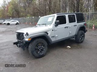 2022 Jeep Wrangler Unlimited Willys Sport with VIN 1C4HJXDM9NW272685, listed as a IAAI auction lot 41948921 with Not provided miles and . Bid and sale history available at DreamBid. Image 17.