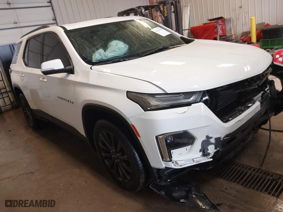 2022 Chevrolet Traverse RS with VIN 1GNEVJKWXNJ184466, listed as a IAAI auction lot 41661065 with 58,513 mi miles. Bid and sale history available at carsss.com. Image 1.