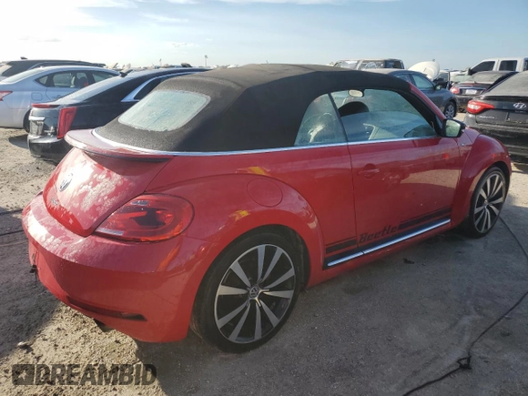 2015 Volkswagen Beetle with VIN 3VW7S7ATXFM807316, listed as a Copart auction lot 74566154 with Not Provided miles and Non Repairable. Bid and sale history available at DreamBid. Image 3.