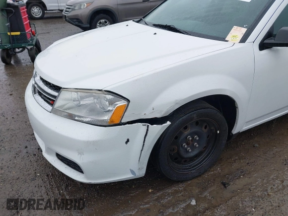 2013 Dodge Avenger SE with VIN 1C3CDZAB1DN646005, listed as a IAAI auction lot 40856048 with 143,386 mi miles and . Bid and sale history available at carsss.com. Image 6.