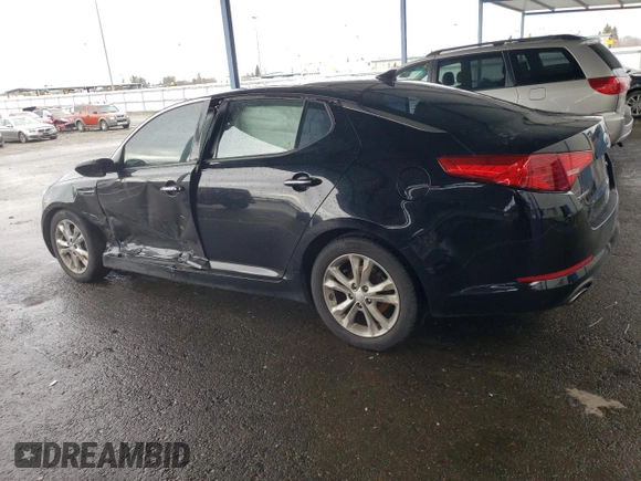 2013 Kia Optima EX with VIN 5XXGN4A74DG104062, listed as a Copart auction lot 43855255 with 155,452 mi miles and Salvage Title. Bid and sale history available at carsss.com. Image 2.
