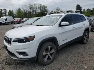 2019 Jeep Cherokee Limited z VIN 1C4PJMDN5KD148701, wystawiony jako Copart lot #56031085 z przebiegiem 118 988 mil mil oraz Szkoda całkowita • Salvage title. Historia ofert i sprzedaży dostępna na DreamBid. Obrazek 1.