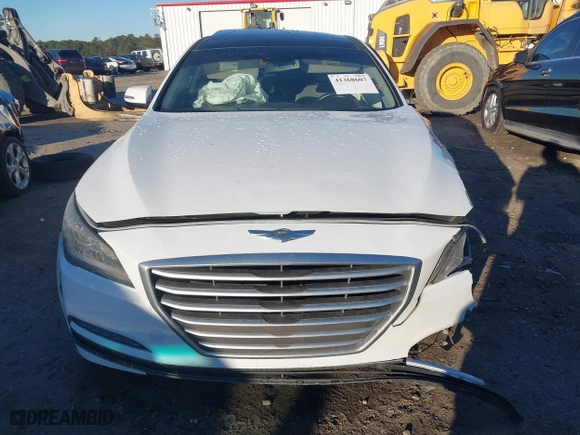 2016 Hyundai Genesis 3.8L with VIN KMHGN4JEXGU118461, listed as a IAAI auction lot 41368607 with 116,967 mi miles. Bid and sale history available at carsss.com. Image 12.