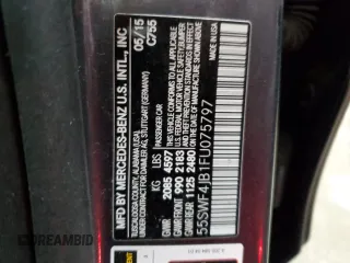 2015 Mercedes-Benz C 300 with VIN 55SWF4JB1FU075797, listed as a Copart auction lot 49870755 with 93,838 mi miles and Salvage Title. Bid and sale history available at carsss.com. Image 12.