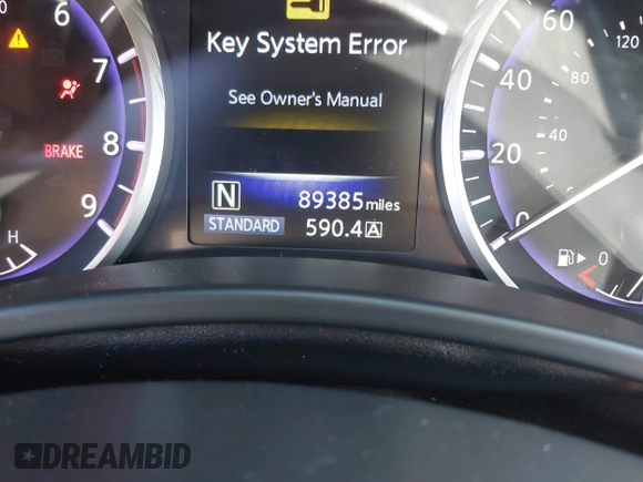 2017 Infiniti Q60 Red Sport 400 with VIN JN1FV7ELXHM701112, listed as a IAAI auction lot 41862580 with 89,385 mi miles and . Bid and sale history available at carsss.com. Image 15.
