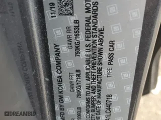 2020 Chevrolet Spark LT with VIN KL8CD6SA1LC440718, listed as a Copart auction lot 61523284 with 79,137 mi miles and Salvage Title. Bid and sale history available at carsss.com. Image 13.