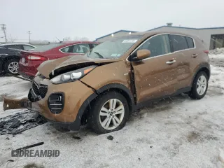 2017 Kia Sportage LX with VIN KNDPMCAC6H7221733, listed as a Copart auction lot 46054735 with Not Provided miles and Non Repairable. Bid and sale history available at DreamBid. Image 1.