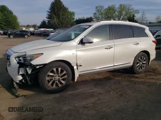 2015 Infiniti QX60 with VIN 5N1AL0MM3FC517823, listed as a Copart auction lot 53941375 with 63,834 mi miles and Salvage title. Bid and sale history available at DreamBid. Image 1.