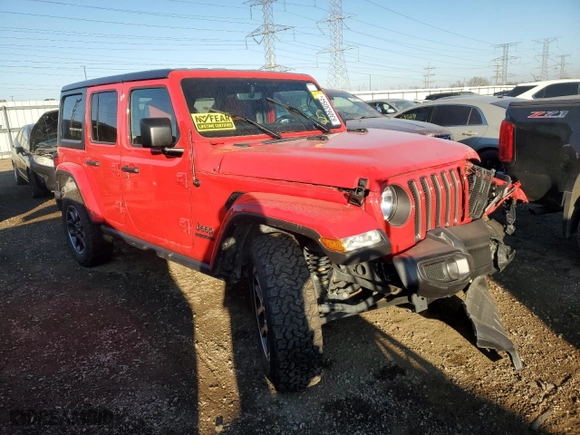 2021 Jeep Wrangler Unlimited Sport S with VIN 1C4HJXDG3MW726065, listed as a Copart auction lot 83063054 with NaN miles and Salvage Title. Bid and sale history available at carsss.com. Image 4.