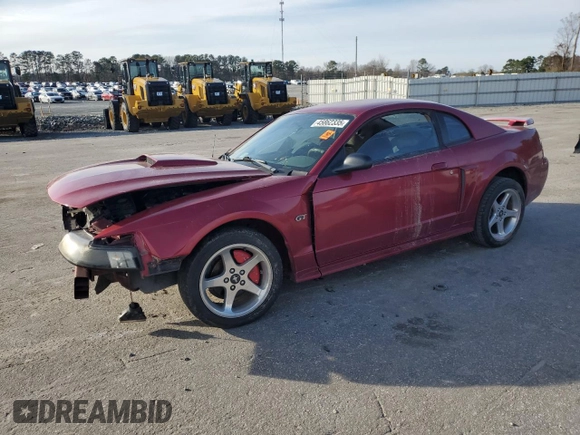 2003 Ford Mustang GT Deluxe with VIN 1FAFP42X43F447476, listed as a Copart auction lot 45862335 with 96,224 mi miles and Salvage Title. Bid and sale history available at carsss.com. Image 1.