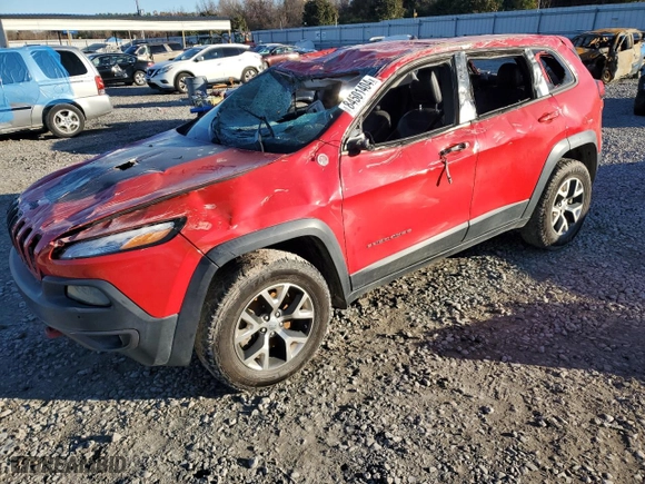 2017 Jeep Cherokee Trailhawk with VIN 1C4PJMBS3HW622909, listed as a Copart auction lot 84501404 with 91,804 mi miles and Salvage Title. Bid and sale history available at carsss.com. Image 1.