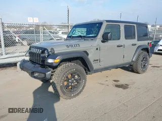 2022 Jeep Wrangler Unlimited Sport with VIN 1C4HJXDN7NW156538, listed as a IAAI auction lot 41526074 with 27,082 mi miles and . Bid and sale history available at DreamBid. Image 17.