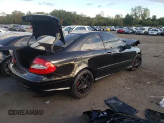 2008 Mercedes-Benz CLK-Class 5.5L with VIN WDBTJ72H58F258866, listed as a Copart auction lot 72605834 with 48,050 mi miles and Salvage Title. Bid and sale history available at carsss.com. Image 3.