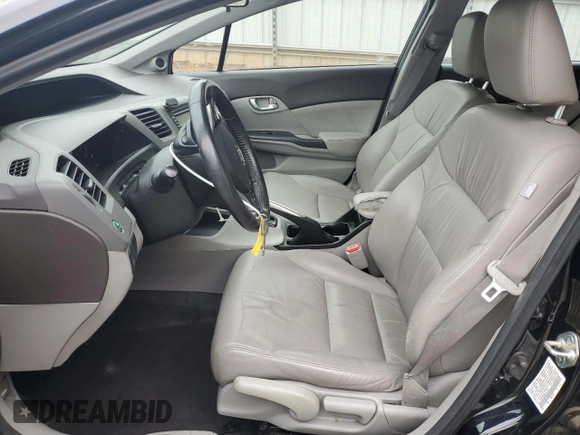 2012 Honda Civic EX-L with VIN 19XFB2F90CE071460, listed as a Copart auction lot 53253075 with 137,897 mi miles and Salvage Title. Bid and sale history available at DreamBid. Image 7.