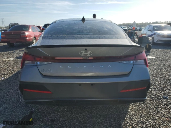 2025 Hyundai Elantra SEL Sport with VIN KMHLM4DG2SU874776, listed as a Copart auction lot 47321865 with 5,863 mi miles and Salvage Title. Bid and sale history available at carsss.com. Image 6.