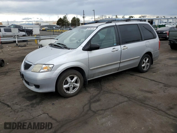 2003 Mazda MPV LX with VIN JM3LW28J930347908, listed as a Copart auction lot 86700124 with 231,753 mi miles and Salvage Title. Bid and sale history available at carsss.com. Image 1.