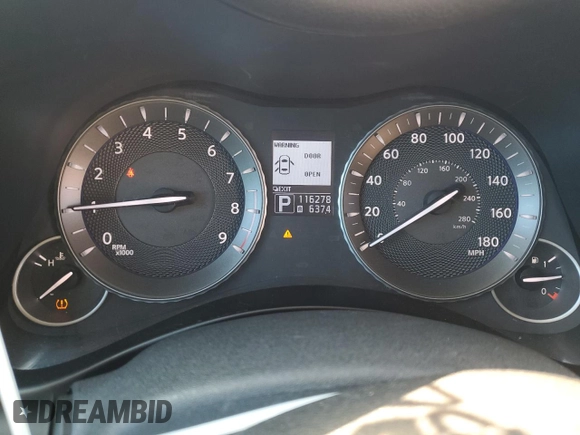 2013 Infiniti M37 with VIN JN1BY1AP7DM511547, listed as a Copart auction lot 52928405 with 116,278 mi miles and Salvage Title. Bid and sale history available at carsss.com. Image 9.
