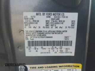 2013 Ford F-150 XL with VIN 1FTFW1ET5DFD88895, listed as a Copart auction lot 76756034 with 0 mi miles and Salvage Title. Bid and sale history available at carsss.com. Image 12.
