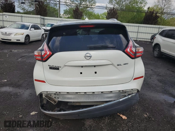 2016 Nissan Murano SL z VIN 5N1AZ2MH3GN128490, wystawiony jako Copart lot #55619185 z przebiegiem 77 174 mil mil oraz Szkody całkowita. Historia ofert i sprzedaży dostępna na DreamBid. Obrazek 6.