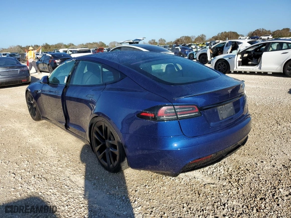 2022 Tesla Model S Plaid with VIN 5YJSA1E63NF472694, listed as a Copart auction lot 74559844 with 0 mi miles and Non Repairable. Bid and sale history available at carsss.com. Image 2.