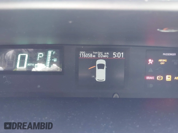 2012 Toyota Prius One z VIN JTDKDTB33C1017704, wystawiony jako IAAI lot #42227623 z przebiegiem 116 058 mil mil oraz . Historia ofert i sprzedaży dostępna na DreamBid. Obrazek 7.