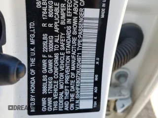 2019 Honda Civic Type R Touring z VIN SHHFK8G72KU204971, wystawiony jako Copart lot #57691534 z przebiegiem 37 486 mil mil oraz Szkoda całkowita • Salvage title. Historia ofert i sprzedaży dostępna na DreamBid. Obrazek 13.