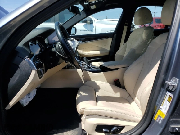 2019 BMW 5 Series 530e iPerformance with VIN WBAJA9C50KB399218, listed as a Copart auction lot 54268395 with 76,187 mi miles and Salvage Title. Bid and sale history available at carsss.com. Image 7.