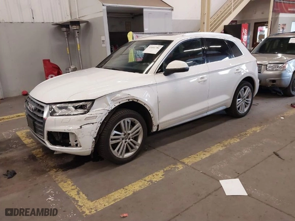 2019 Audi Q5 Premium Plus with VIN WA1BNAFY1K2123370, listed as a IAAI auction lot 41691786 with 56,801 mi miles. Bid and sale history available at carsss.com. Image 2.