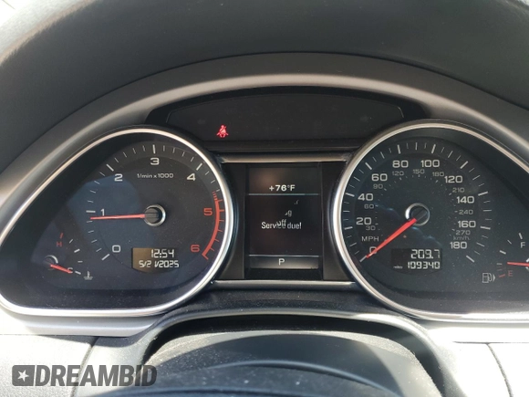 2014 Audi Q7 Premium Plus with VIN WA1LMAFE0ED018356, listed as a Copart auction lot 58155505 with 109,340 mi miles and Clean title. Bid and sale history available at DreamBid. Image 9.
