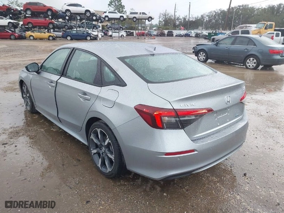 2025 Honda Civic Sedan Hybrid Sport with VIN 2HGFE4F89SH323964, listed as a IAAI auction lot 41625782 with NaN miles. Bid and sale history available at carsss.com. Image 3.