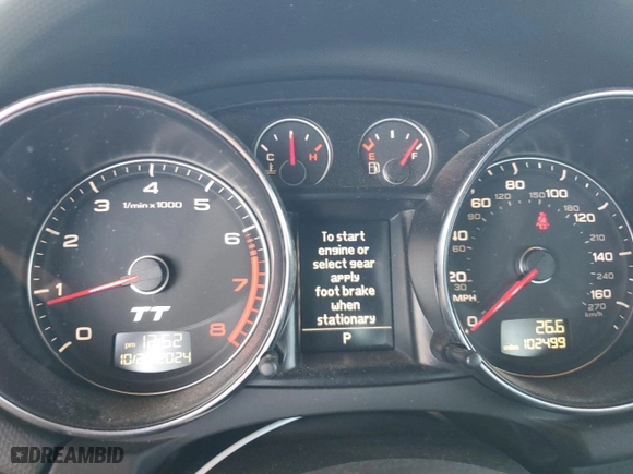 2012 Audi TT 2.0T Premium Plus with VIN TRUBFAFK6C1020392, listed as a Copart auction lot 78097684 with 102,499 mi miles and Salvage Title. Bid and sale history available at carsss.com. Image 9.
