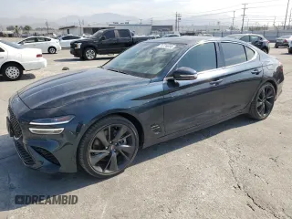 2022 Genesis G70 3.3T with VIN KMTG54TE2NU082023, listed as a Copart auction lot 74774034 with 17,411 mi miles and Salvage Title. Bid and sale history available at carsss.com. Image 1.