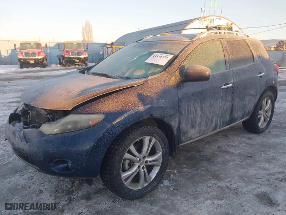 2009 Nissan Murano SL with VIN JN8AZ18W19W154448, listed as a IAAI auction lot 41396575 with 192,985 mi miles. Bid and sale history available at carsss.com. Image 17.