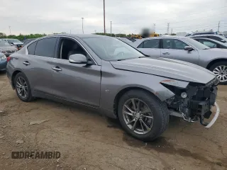 2015 Infiniti Q50 with VIN JN1BV7AP5FM356012, listed as a Copart auction lot 57848185 with 98,204 mi miles and Salvage title. Bid and sale history available at DreamBid. Image 4.