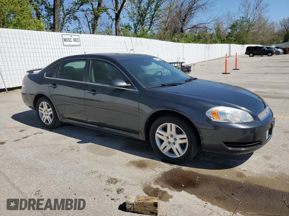 2013 Chevrolet Impala LT with VIN 2G1WB5E36D1174386, listed as a Copart auction lot 52981755 with 76,455 mi miles and Salvage Title. Bid and sale history available at DreamBid. Image 4.