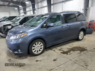 2015 Toyota Sienna Ltd with VIN 5TDDK3DC1FS096695, listed as a Copart auction lot 48049965 with 123,500 mi miles and Salvage Title. Bid and sale history available at carsss.com. Image 1.