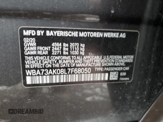 2020 BMW 2 Series 228i xDrive with VIN WBA73AK08L7F68050, listed as a Copart auction lot 45929824 with 23,093 mi miles. Bid and sale history available at carsss.com. Image 12.