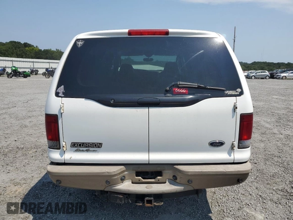 2003 Ford Excursion Eddie Bauer z VIN 1FMNU45SX3EC96238, wystawiony jako Copart lot #66727384 z przebiegiem Nie podano mil oraz Szkoda całkowita • Salvage title. Historia ofert i sprzedaży dostępna na DreamBid. Obrazek 6.