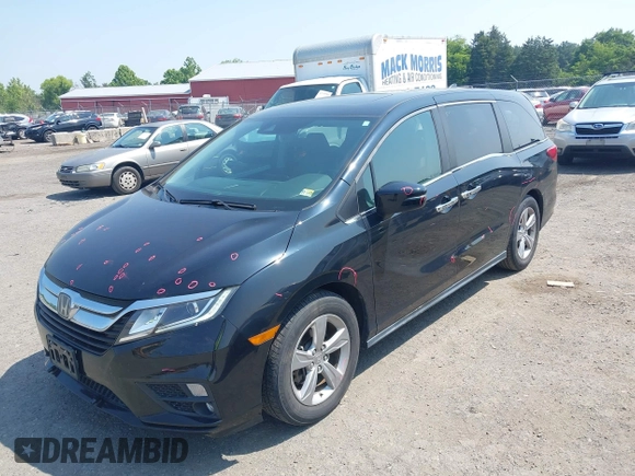 2018 Honda Odyssey EX-L z VIN 5FNRL6H76JB032182, wystawiony jako IAAI lot #42413124 z przebiegiem 67 402 mil mil oraz . Historia ofert i sprzedaży dostępna na DreamBid. Obrazek 2.