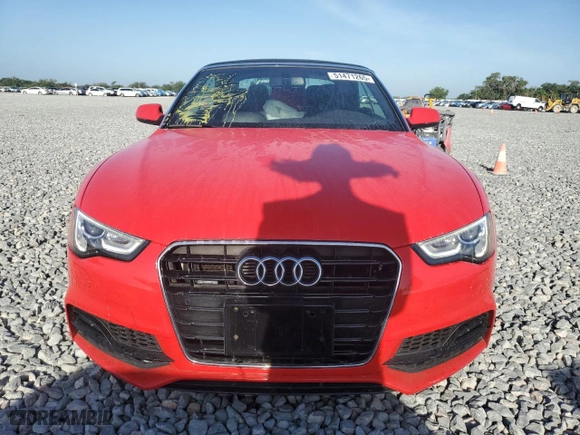 2017 Audi A5 Cabriolet Sport with VIN WAUD2AFH4HN004532, listed as a Copart auction lot 51471265 with 69,014 mi miles and Salvage Title. Bid and sale history available at carsss.com. Image 5.
