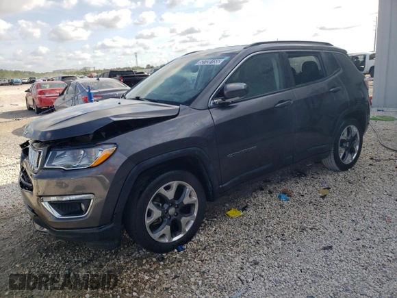 2020 Jeep Compass Limited with VIN 3C4NJCCB9LT122669, listed as a Copart auction lot 52720155 with 74,282 mi miles and Clean Title. Bid and sale history available at carsss.com. Image 1.