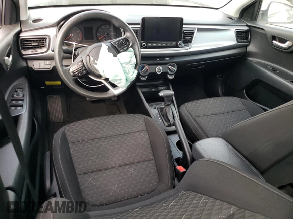 2022 Kia Rio LX with VIN 3KPA24AD2NE483349, listed as a Copart auction lot 66582994 with 0 mi miles and Salvage Title. Bid and sale history available at carsss.com. Image 8.