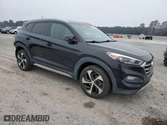 2017 Hyundai Tucson Sport with VIN KM8J3CA27HU596429, listed as a Copart auction lot 48874665 with 77,647 mi miles and Salvage Title. Bid and sale history available at DreamBid. Image 4.
