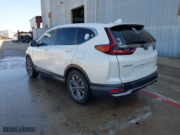 2021 Honda CR-V EX with VIN 2HKRW1H50MH422371, listed as a IAAI auction lot 40087002 with 1 mi miles. Bid and sale history available at carsss.com. Image 3.