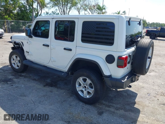 2020 Jeep Wrangler Unlimited Sahara с VIN 1C4HJXEN1LW104950, выставлен на аукционе IAAI как лот 42278650 с пробегом 40 638 миль миль и . История ставок и продаж доступна на DreamBid. Изображение 3.