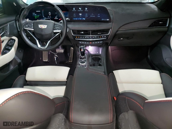 2025 Cadillac CT5 Sport with VIN 1G6DU5RK3S0105371, listed as a Copart auction lot 45694995 with 5,016 mi miles and Salvage Title. Bid and sale history available at carsss.com. Image 8.
