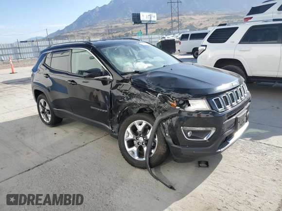2018 Jeep Compass Limited with VIN 3C4NJDCB3JT341632, listed as a Copart auction lot 60915205 with Not provided miles and Salvage title. Bid and sale history available at DreamBid. Image 4.