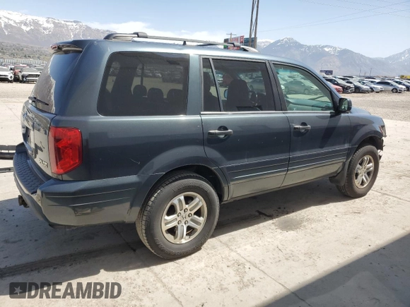 2005 Honda Pilot EX-L with VIN 5FNYF18525B038846, listed as a Copart auction lot 52600515 with 199,683 mi miles and Salvage Title. Bid and sale history available at carsss.com. Image 3.