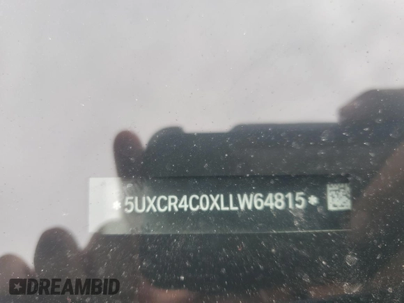 2020 BMW X5 sDrive40i with VIN 5UXCR4C0XLLW64815, listed as a Copart auction lot 50429185 with 39,544 mi miles and Salvage Title. Bid and sale history available at DreamBid. Image 14.